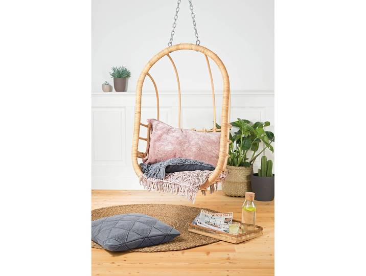 Kissenbezug Fringe Pink/Altrosa 45 x 45cm Baumwollstoff