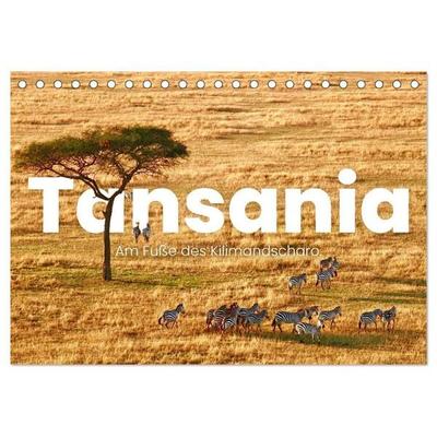 Tansania - Am Fuße des Kilimandscharo. (Tischkalender 2027 DIN A5 quer), CALVENDO Monatskalender