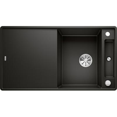 Granitspüle BLANCO "AXIA III 5 S-F", schwarz, B:50cm H:19cm T:91cm, Verbundwerkstoff, Küchenspülen, inklusive gratis Glasschneidebrett
