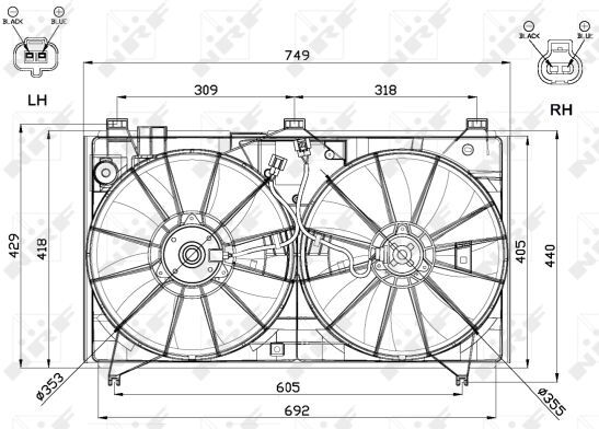 Nrf Lüfter, Motorkühlung 47566 Für Lexus