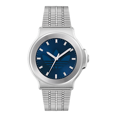 Quarzuhr ADIDAS ORIGINALS "EXPRESSION THREE", silber (silberfarben), Armbanduhren, Damen, Quarzuhr, Armbanduhr, Herrenuhr, Damenuhr, Edelstahlarmband, Leuchtzeiger