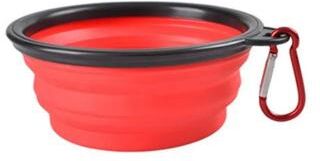Inspired Living AdventureFold Collapsible Dog Bowl Portable Pet Food Bowl For Travel & Outdoor Feeding red