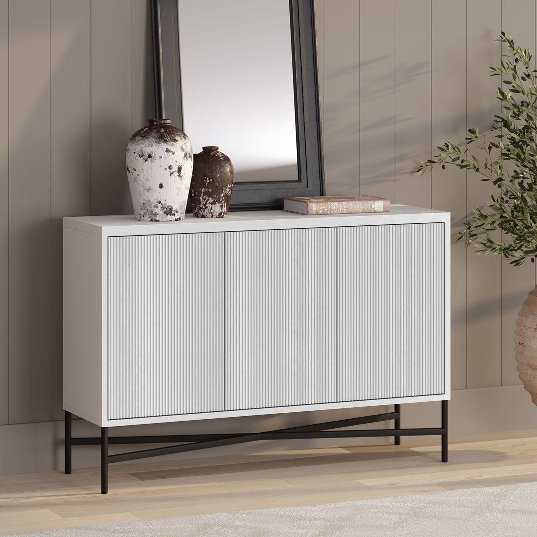 Borough Wharf Hinchinbrook Sideboard White 81.3cm H X 120.7cm W X 35.6cm D