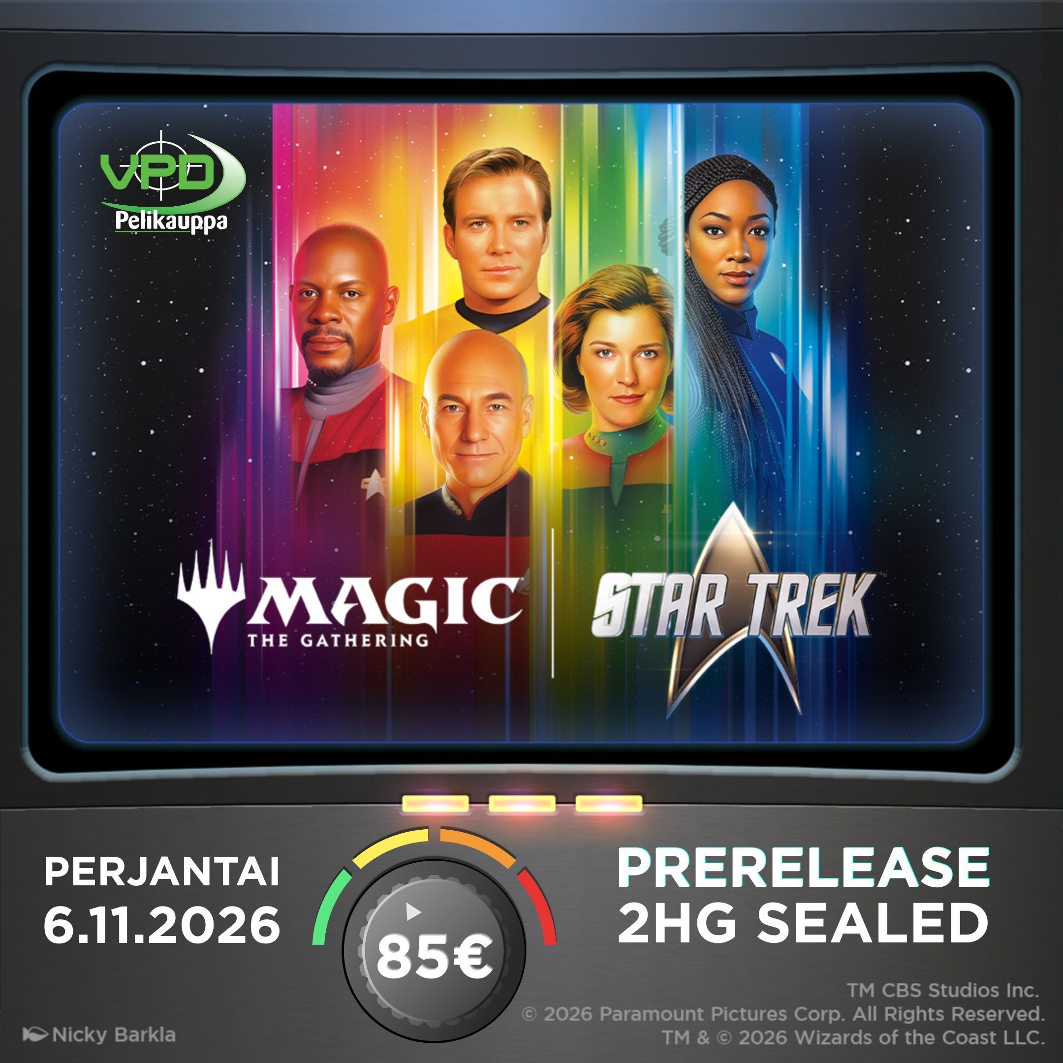 Mtg: Star Trek - Prerelease 2HG Sealed osallistuminen