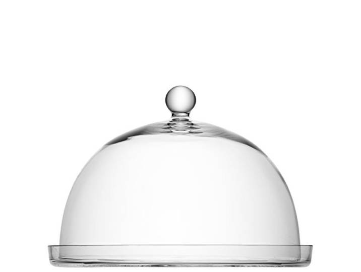 LSA International Vienna Platte & Haube Ø33cm/Ø30cm H22.5cm Klar transparent, für Torten, Käse, Antipasti, Buffets, Kaffeetafeln, in Polen gefertigt, elegante Präsentation, Handwäsche