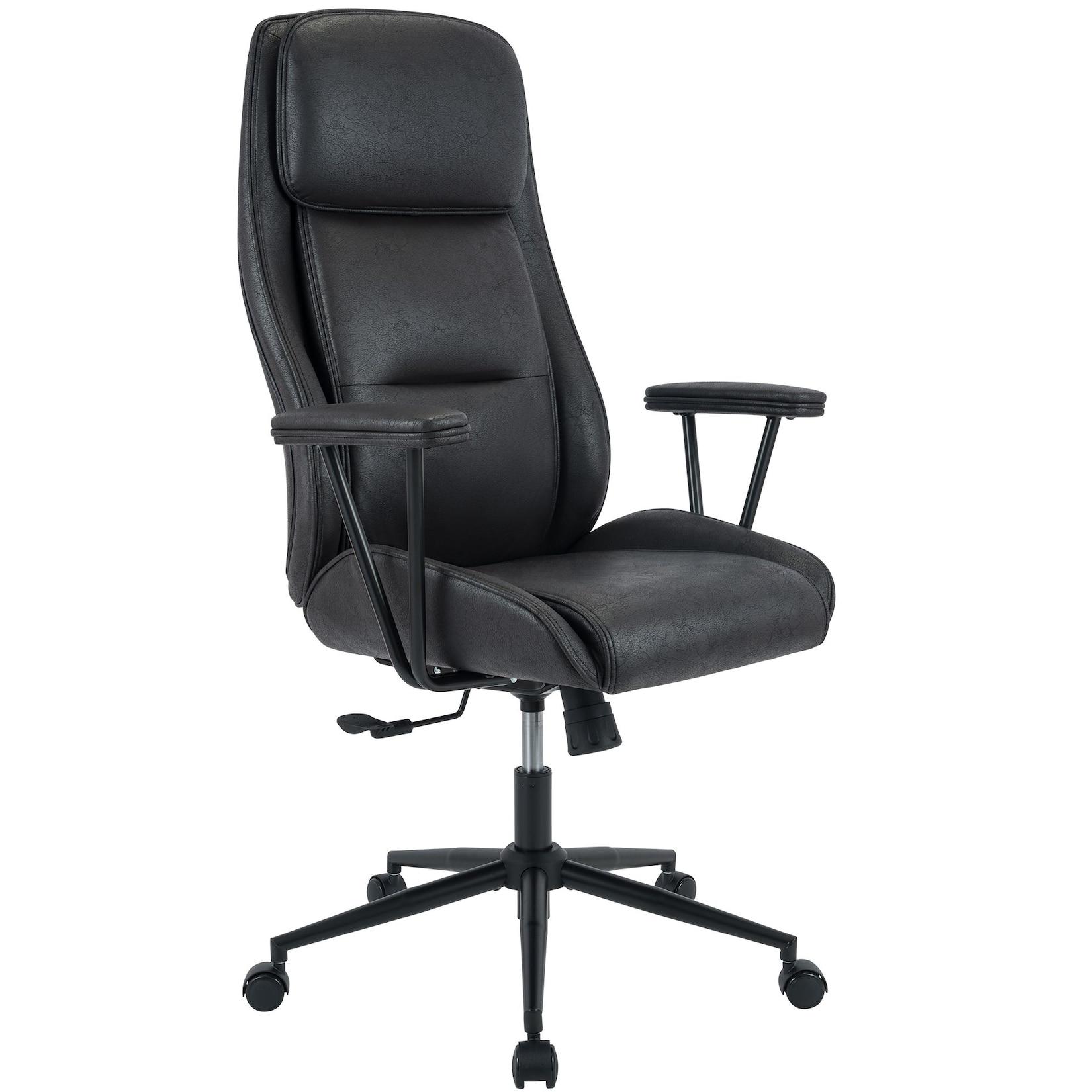 CLP Bürostuhl ergonomisch Siddar, Schreibtischstuhl Kunstleder Rückenlehne mit 3-fach Neigungsverstellung, höhenverstellbar bis 135 kg