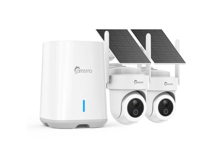 Kit de surveillance réseau CAMSTRO 4K 8MP Ultra HD Full-Color 360 ° Caméra 5G/2.4GHz Wi-Fi double bande, suivi de mouvement IA, voix bidirectionnelle