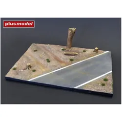 Plus Model Display base - Cobblestone street wit tram tracks