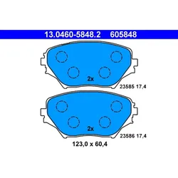 Bremsbelagsatz Scheibenbremse ATE 13.0460-5848.2