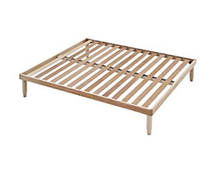 EVERGREENWEB Starrer Lattenrost 140x195 cm, Hoch 35 cm, aus Buchenholz, Orthopädisch, 5 abnehmbare Beine, Verstärkte Doppelstruktur, Für alle Betten und Matratzen geeignet Modell ORANGE