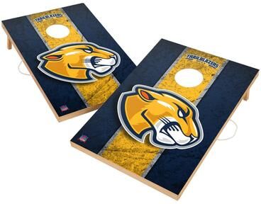 Skip's Garage Vintage Massachusetts College of Liberal Arts Trailblazers Regulation 2x4 Cornhole Set