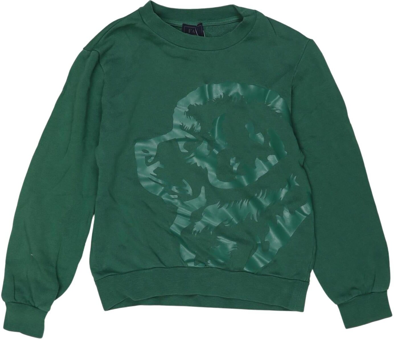 Fay Jungen Kapuzenpullover oder Sweater, Grün, Gr. EU 128, Elasthan / Baumwolle - Second Hand