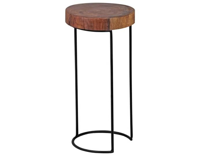 WOHNLING Bijzettafel Akola 28x28x55 cm Massief Sheeshamhout Boomstam