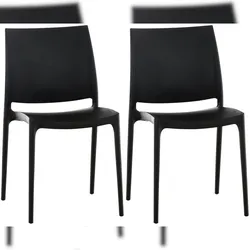 CLP 2er Set Stühle Maya schwarz