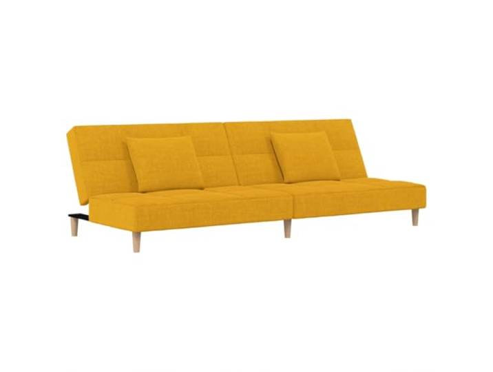 Coespram Schlafsofa 2-Sitzer Klappbar mit 2 Kissen Gelb 200 cm Verstellbare Rückenlehne verwandelt die Couch im Gästezimmer rasch in eine Liegefläche von 200 x 100 cm.