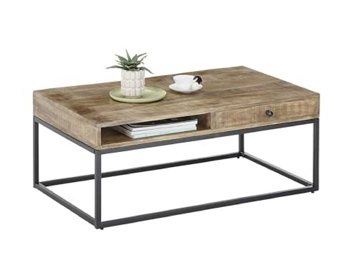 möbelando Couchtisch >Alison< in Mango, Mango massiv - 100x40x60cm (BxHxT)