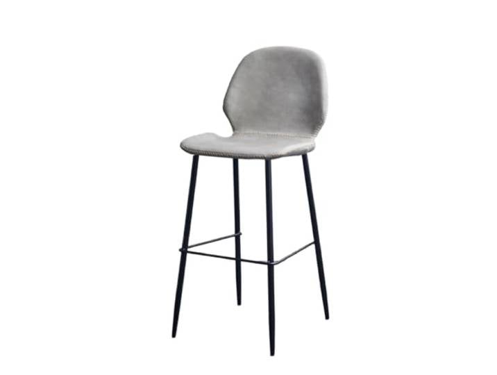 VNCdfhETs Barstuhl Lederbarhocker, Moderner Barhocker Aus Schmiedeeisen for Cafés Barhocker(Light Gray)
