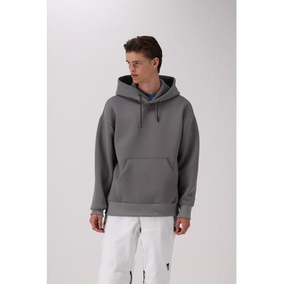 Kapuzenpullover CMP "MAN SWEAT FIX HOOD", Herren, Gr. S, grau (rain), Obermaterial: 70% Polyester, 25% Viskose, 5% Elasthan, Pullover Kapuzenpullover, Lässiger, weiterer Schnitt