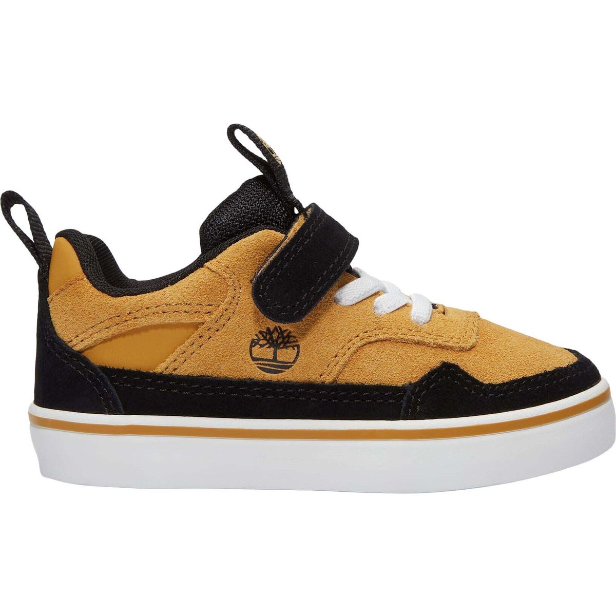 Timberland Kids Low Hook & Loop Sneaker wht suede 5 TB0A27PKEZ01-5