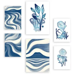 POSTER Set Mit 6 Immer Noch Natur In Blume Zusammenfassung A3 & A4 Rahmenlos
