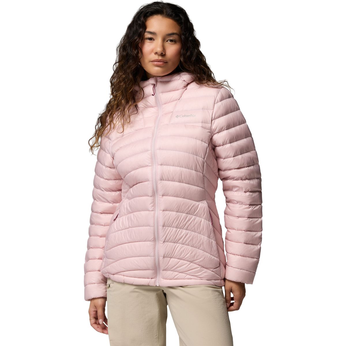 Columbia Women's Corelite Down Hooded Jacket mineral pink (618) S 213352-2133521-618-S