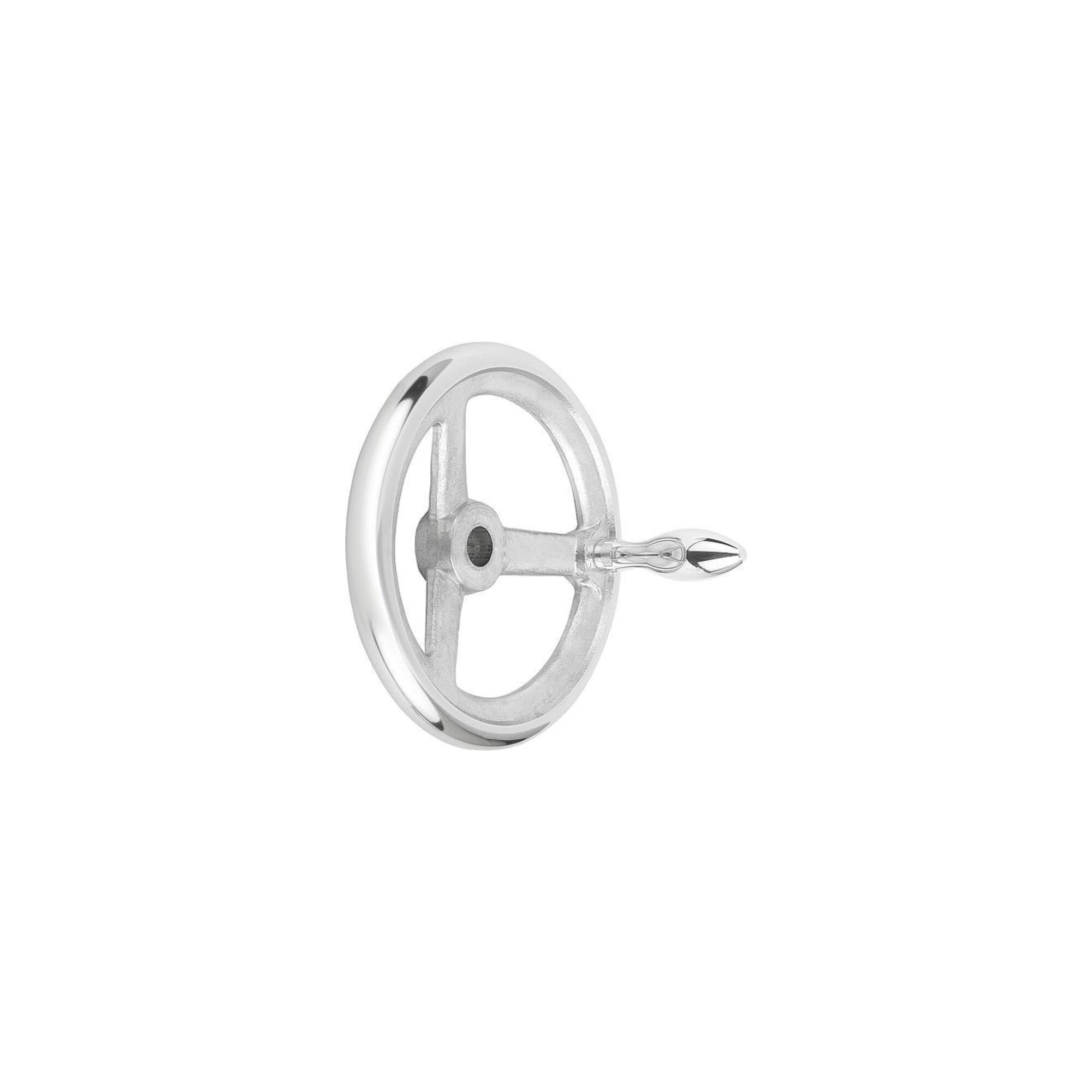 KIPP Handrad DIN 950 180mm Aluminium Ballenpassbohrung 16H7 (K0160.2180X16)