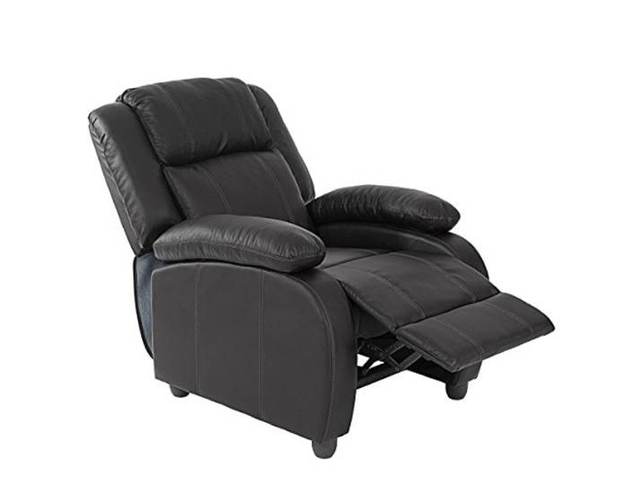 Mendler Fernsehsessel Relaxsessel Lincoln, Kunstleder - schwarz Liege, Sessel