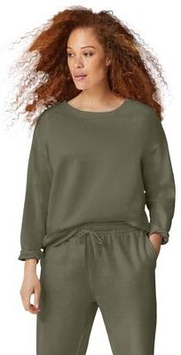 Plus Size Women's Ellos Studio Fleece Boxy Pullover Sweatshirt by Ellos Studio in Burnt Olive (Size 26/28)