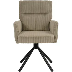 HTI-Living, Stühle, Drehstuhl Kyra Cordstoff Beige