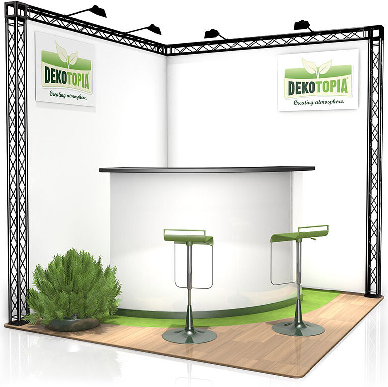 Naxpro-Truss Messestand Fd 14 - 2 X 2 X 2,1 M (Lxbxh) - 4 M² Schwarz
