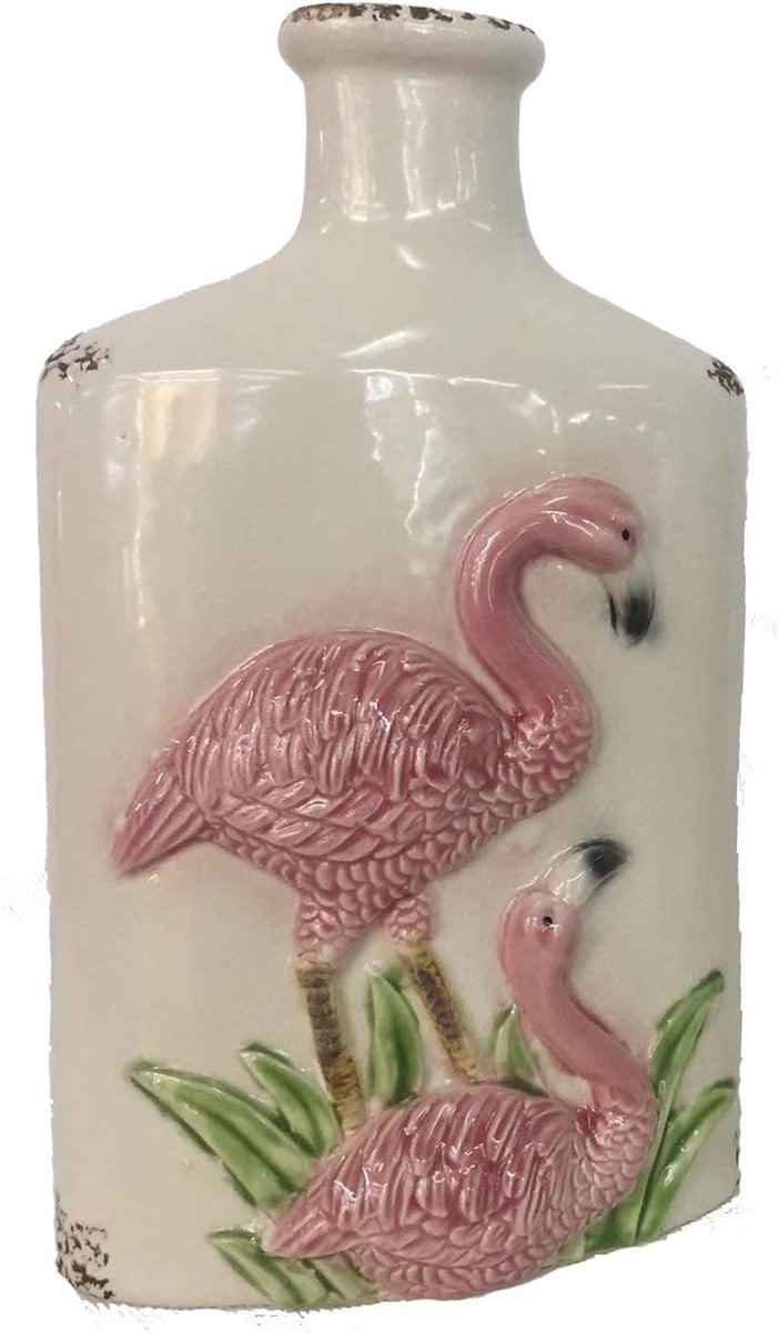 Origami Tafelvaas Keramiek Pastel - Decoratieve Bloemenbak - B/D/H: 26 x 14 x 7 cm