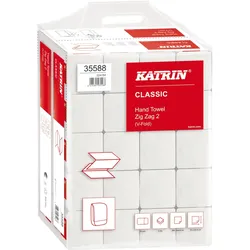 Katrin Falthandtücher Classic Wide ZZ 2 Handy 2 lagig weiß 24,4 x 23cm 4000 Blatt