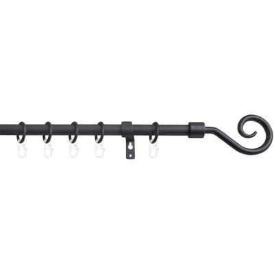 Gardinenstange GOOD LIFE "Mala" Gr. 16, schwarz, Ø:13mm, Kunststoff, Metall, Gardinenstangen