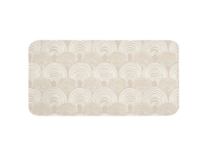 OnlyWow Badematte Wellen - Textur - Beige Badezimmerteppich 120x60 cm, Kaschmir, Füllung: Polyurethan (Pur), Rechteckig, 120x60 cm, Heimtextilien, Badtextilien, Badematten