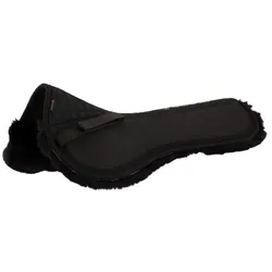 Sattelpad BR Impact freier Wirbelkanal mit Fell schwarz/schwarz WB
