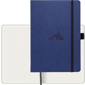 Dingbats Notizbuch D5104BL Wildlife, Kunstleder Hardcover, blau, 96 Blatt / 192 Seiten, 100 g/m², dotted, A4
