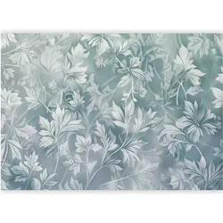 Artgeist, Tapete, Fototapete - Ornaments in Worn Muted Turquoises: Delicate Plant Pattern (400 x 280 cm)