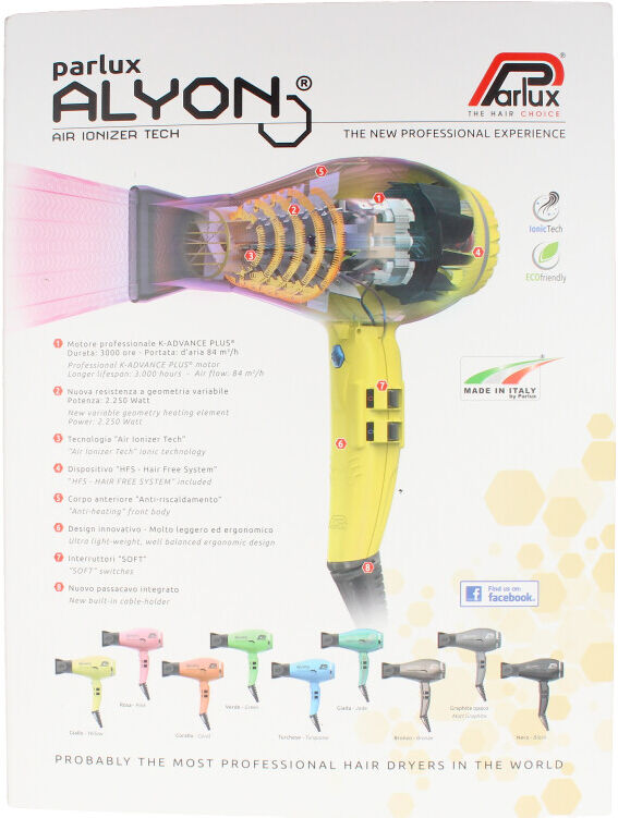 Secador de cabelo Parlux Alyon #yellow 1 un