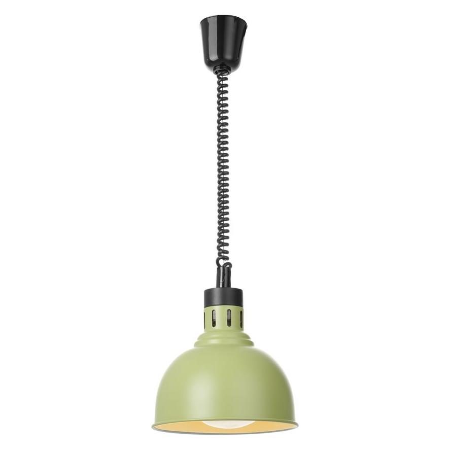 Hendi Höhenverstellbare Wärmelampe, kuppelförmig,, Grün, 230V/250W, Ø250x(H)207mm (76449517)