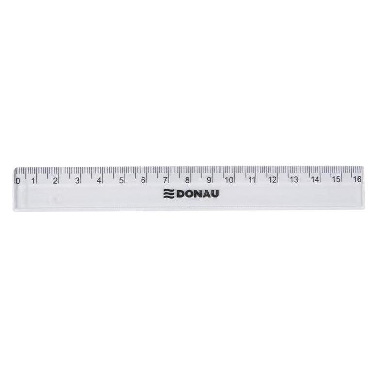 Donau Lineal 16cm, hängetasche, klar (16 cm, Kunststoff) (40955838)