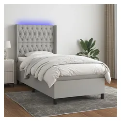 vidaXL, Boxspringbett, Alexandria (Knopfheftung Design) (90 x 190 cm)