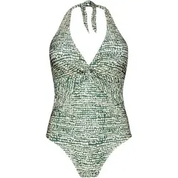 BARTS Damen Badeanzug Cascis Halter Shaping Onepiece, Größe 36 in Silber Silber