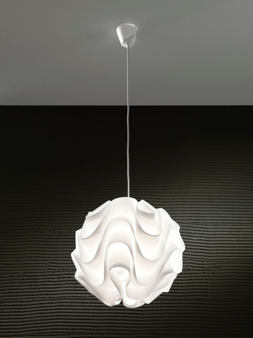 ORESTELUCHETTA Lámpara de araña de polipropileno blanco ø.44 cm h.44