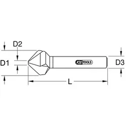Kegel- und Entgratsenker 90° HSS TiN ø6mm - gold