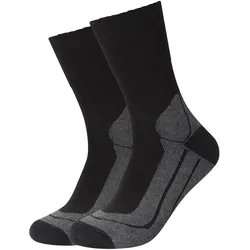2er Pack camano All Mountain Outdoorsocken 9999 - black 35-38