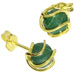 Paar Ohrstecker OSTSEE-SCHMUCK "Ostsee-Schmuck Ohrstecker Goldkäfig Ohrstecker Goldkäfig", gelb, Ohrringe, Damen, 75mmDurchmesser, Gelbgold 333
