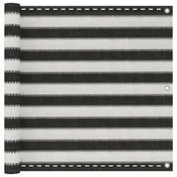 vidaXL Balkonsichtschutz HDPE 90x600 cm anthrazit und weiß