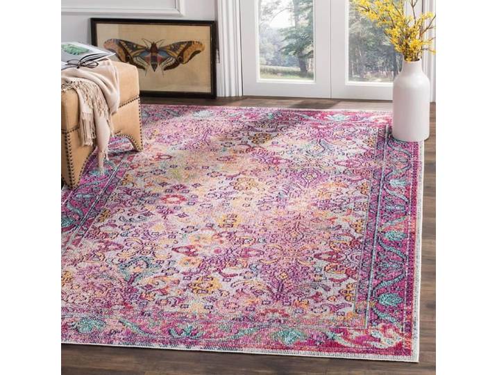 Tapis Boho Safavieh Crystal Collection Tapis à poil court Bleu clair et fuchsia 152 X 244 cm