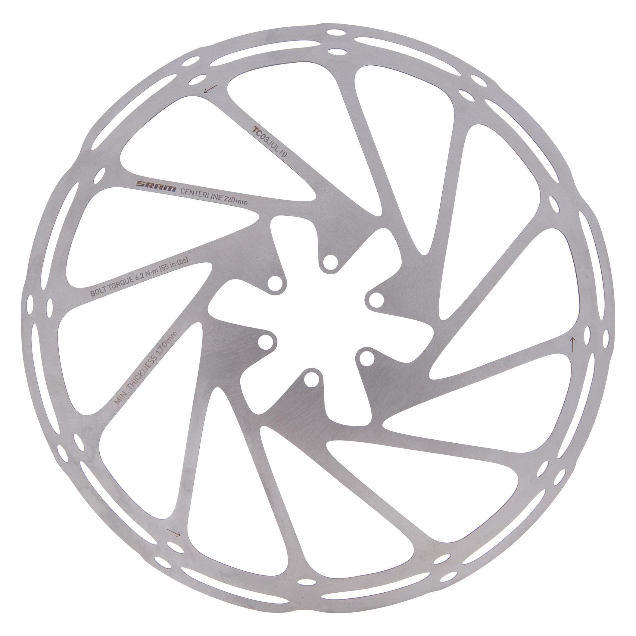 Sram Rotor Centerline Rounded 6-Bolt 220mm (220 mm) (00.5018.037.031)