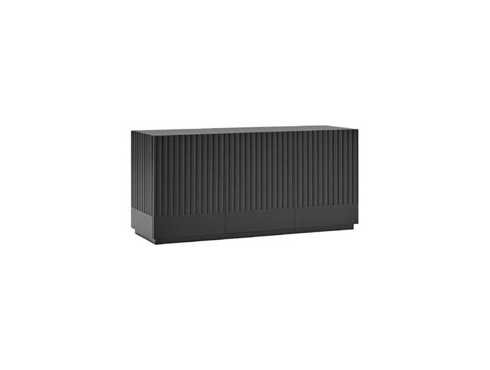 Design Sideboard „Doric“ Black - 3-türig Schwarz Teulat